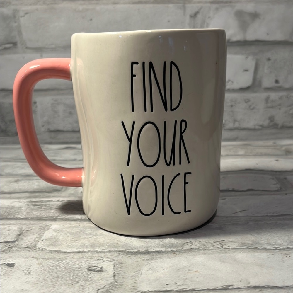Disney Ariel little mermaid Ceramic coffee Mug Pink Handle find your voice 16 oz
